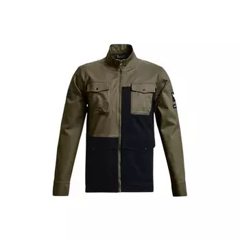 Under Armour Куртка Project Rock Color Block Full Zip, мужская, куртки, палатка, зеленая 1370460-361 XL
