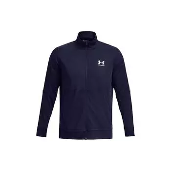 Under Armour Куртка с длинным рукавом и принтом логотипа на молнии, мужская куртка темно-синего цвета 1366202-410 3XL