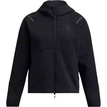 Under Armour Куртка с капюшоном и логотипом Unstoppable Freedom Series в клетку на молнии, женские куртки, черный цвет 1389842-001 M