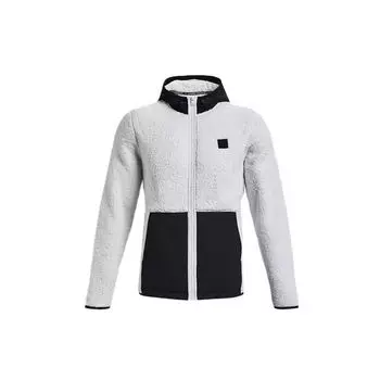 Under Armour Куртка-толстовка с капюшоном из микрофлиса на молнии, мужская, серая, 1366718-014 M