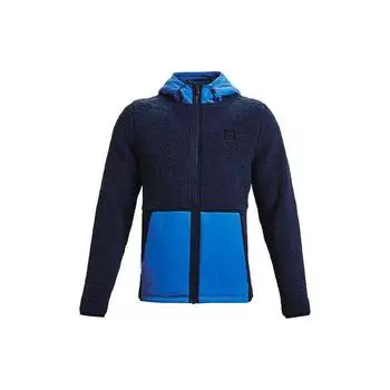 Under Armour Куртки мужские спортивные флисовые с капюшоном на молнии для мужчин, повседневные, Academy-Blue 1366718-408 XXL