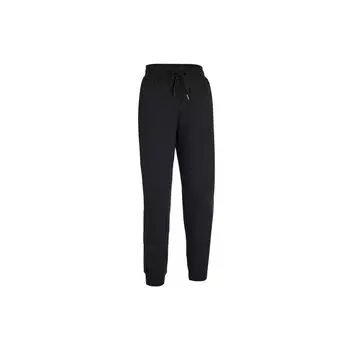 Under Armour L4L Увеличенные однотонные флисовые тренировочные брюки-джоггеры с завязками на шнурке женские, черные 1388058-001 L