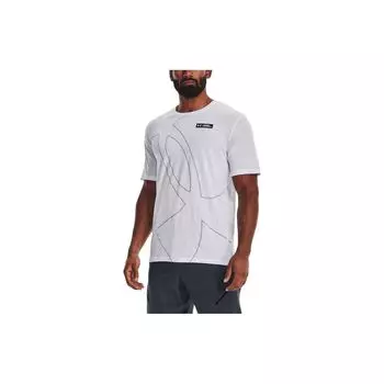Under Armour Large Logo Short Sleeve T-Shirt Men tops White 1378901-100 XXL