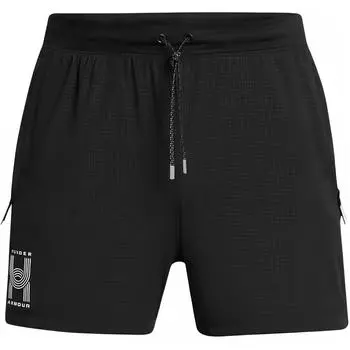 Under Armour Launch Elastic Waist Letter Comfortable Durable Casual Shorts Men shorts Black 1386620-001 XL