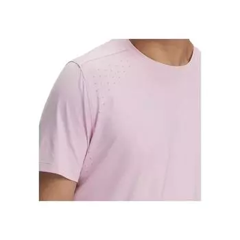 Under Armour Launch Elite Iso-Chill Solid Breathable Comfortable Soft Skin-Friendly Fashion Short Sleeve T-Shirt Men Tops Pink 1389802-647 M