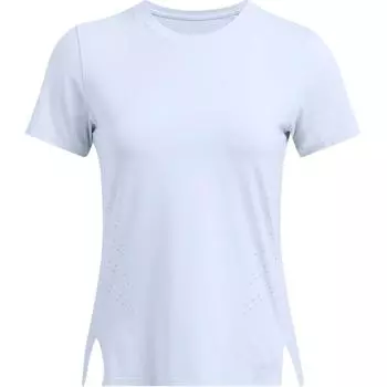 Under Armour Launch Elite Solid Versatile Short Sleeve Breathable T-Shirt Women Tops Rain-Cloud-Blue 1383364-464 XS