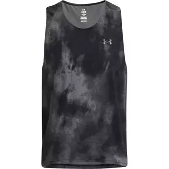 Under Armour Launch Elite свободный крой круглый вырез с логотипом и принтом крутая мужская майка без рукавов с круглым вырезом черный 1382609-001 M
