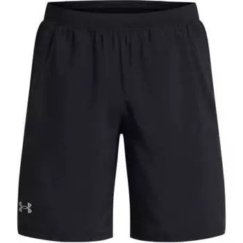 Under Armour Launch Lightweight Comfortable Flexible Reflective Design Running Mid-Rise Five-Inch Casual Shorts Men shorts Black 1382639-001 L