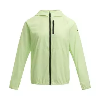 Under Armour Launch Solid Lightweight Hooded Zip Jacket Women Jackets Vintage-Light-Green 1381881-383 L