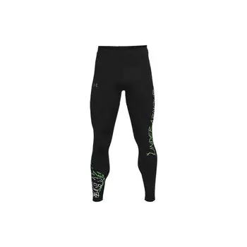 Under Armour Леггинсы мужские спортивные с надписью «Silver Letter» черные 1362718-001 S