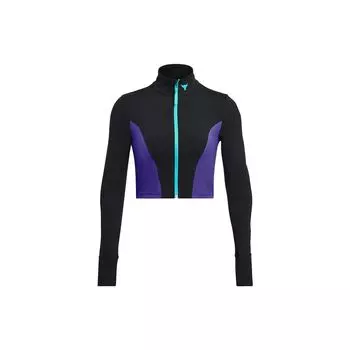 Under Armour Lets Go Colorblock Collared спортивная куртка женская топы черный фиолетовый 1380194-001 XL