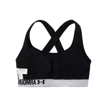 Under Armour Letter Logo Jacquard Fitness Training Breathable Sports Underwear Women underwear Black 1276503-001 S