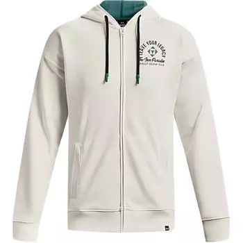 Under Armour Letter Pattern Printed Hoodie Zip-Up Hoodie Men Hoodies Ivory 1377436-130 XXL