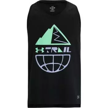 Under Armour Letter Print Crew Neck Casual Cross Country Vest Men vest Black 1383922-001 S