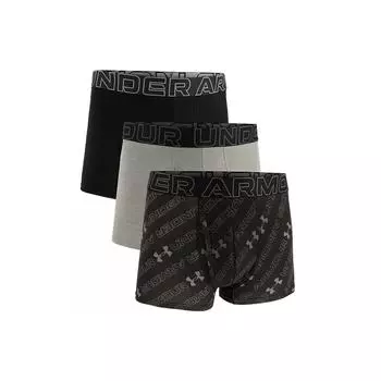 Under Armour Letter Print Pattern Stretch Boxer Briefs Three Pack Men underwear 1387428-001 L