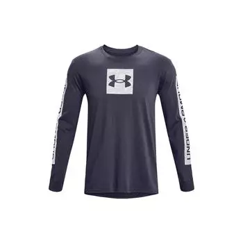 Under Armour Letter Print Pullover Crew Neck Long Sleeve Sweatshirt Men sweatshirt Gray 1366464-558 XL