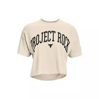Under Armour Letter Print Short Sleeve Round Neck T-Shirt Women tops Off-White 1373594-110 XL