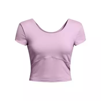 Under Armour Letter Print Slim Fit Round Neck Pullover Quick Dry Breathable Moisture Wicking Short Sleeve T-Shirt Women T-Shirt 1379156-543 S