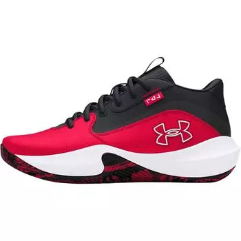 Under Armour Lockdown 7 GS Red Black White Kids Sneakers 3028513-600 38.5