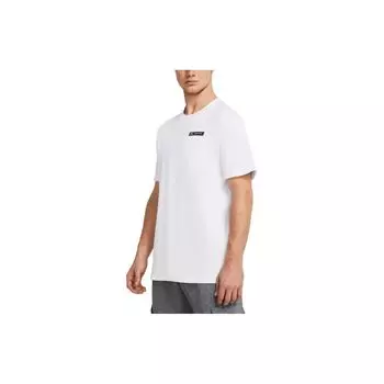 Under Armour Футболка с круглым вырезом и логотипом, мужская, белая 1382831-100 XL