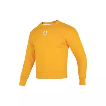 Under Armour Logo Круглый вырез свитера Повседневный длинный рукав толстовка женская толстовка желтый 1374465-588 S