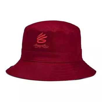 Under Armour Logo Letter Embroidery Cotton Fisherman Hat Unisex hats Red 1383933-625 M