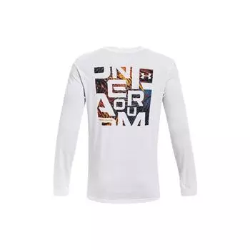 Under Armour Logo Letter Print Pullover Sports Training Breathable T-Shirt Men T-Shirts White 1370530-100 M