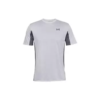 Under Armour Logo Loose Fit Crew Neck Straight Cut Short Sleeve T-Shirt Men Tops Gray 1356785-014 XXL