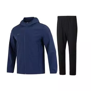Under Armour Logo Pattern Zip-Up Hooded Windbreaker And Comfortable Long Pants Casual Sports Set Men Sports Set 22600401-408+23600701-001 M