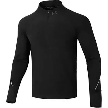 Under Armour Logo Print Breathable Outdoor Casual Sports Mountain Style Pullover Long Sleeve T-Shirt Men Tops Black 1365662-003 XXXL