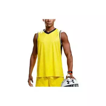 Under Armour Logo Print Дышащий быстросохнущий жилет для бега, фитнеса, баскетбола, мужские топы, желтый 23500102-790 XXL