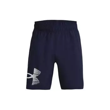 Under Armour Logo Print Mid-Rise Breathable Casual Shorts Men shorts Navy-Blue 1377139-410 L
