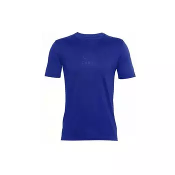 Under Armour Logo Print Round Neck Loose Short Sleeve T-Shirt Men Tops Blue 1357001-400 M