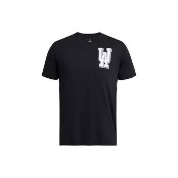 Under Armour Футболка с коротким рукавом и круглым вырезом с логотипом, мужская, черная 1382832-001 XL