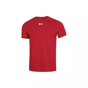 Under Armour Logo Print Sports Knit Crew Neck T-Shirt Men Tops Red 22500514-600 M