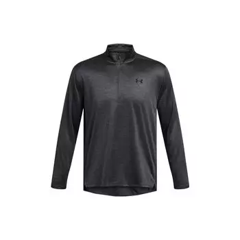Under Armour Logo Printed Breathable Stand Collar Long Sleeve T-Shirt Men tops Dark-Gray 1382184-025 2XL