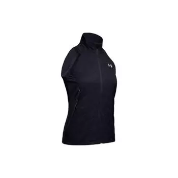 Under Armour Logo Solid Color Diamond Patchwork Безрукавка Жилет женский жилеты черный 1342804-001 M