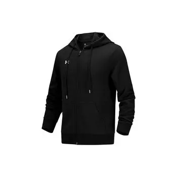 Under Armour Logo Sports Training Knit Hooded Jacket Men Jackets Black 21600305-001 M