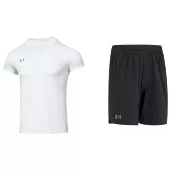 Under Armour Логотип Буква кружева дышащий повседневный спортивный костюм мужские костюмы 23500506-100+1362289-001 S
