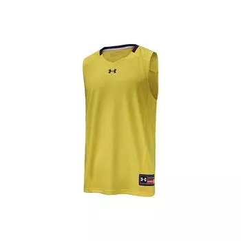 Under Armour Логотип печати трикотажные баскетбольные спортивные быстросохнущие дышащие жилеты мужские жилеты желтые 22500101-790 M