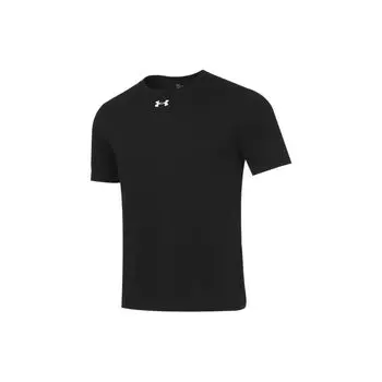 Under Armour Логотип Принт с круглым вырезом Облегающая футболка прямого кроя с короткими рукавами Мужские топы Черные 21500539-001 M
