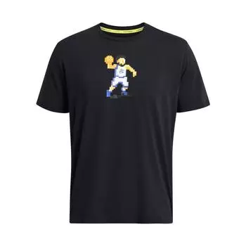 Under Armour Loose Comfortable Crew Neck Short Sleeve T-Shirt Men tops Black 1383868-001 XXL