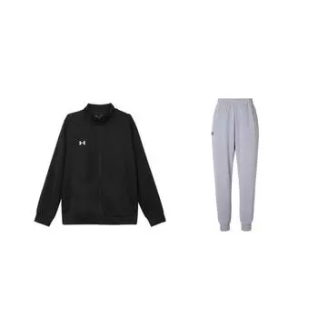 Under Armour Loose Fit Waterproof Warm Long Sleeve Top Comfortable Mid Waist Pants Casual Sports Suit Unisex suit 23600304-001+23600704-014 L