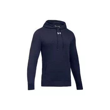 Under Armour Loose Fleece Pullover Hoodie Men hoodies Navy-Blue 1300123-410 S