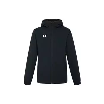 Under Armour Матовая хлопковая на ощупь механическая эластичная однотонная водонепроницаемая ветровка мужская верхняя одежда черная 22600902-001 M