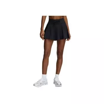 Under Armour Meridian Comfortable Fashionable Simple Versatile Solid Color Casual Skirt Women skirts Black 6000343-001 XL
