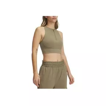 Under Armour Meridian Comfortable Trendy Fashion Versatile Sports Tank Top Women Tops Dark-Green 6000361-251 XL