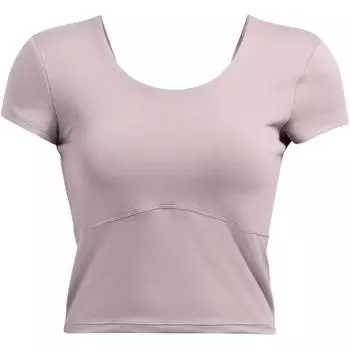Under Armour Meridian Fitted Moisture Thinging Breathable Comfortable Short Sleeve T Shirt Women Tops Lithe-Gray 1379156-015 XL