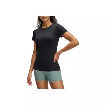 Under Armour Meridian Мягкая Удобная Стильная Однотонная Футболка с Коротким Рукавом Стандартного Кроя Женская Футболка Черный 1388770-001 L