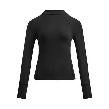 Under Armour Меридиан Мягкий Тренировочный Пуловер Футболка с Длинным Рукавом Женские топы Черный 1389011-001 L